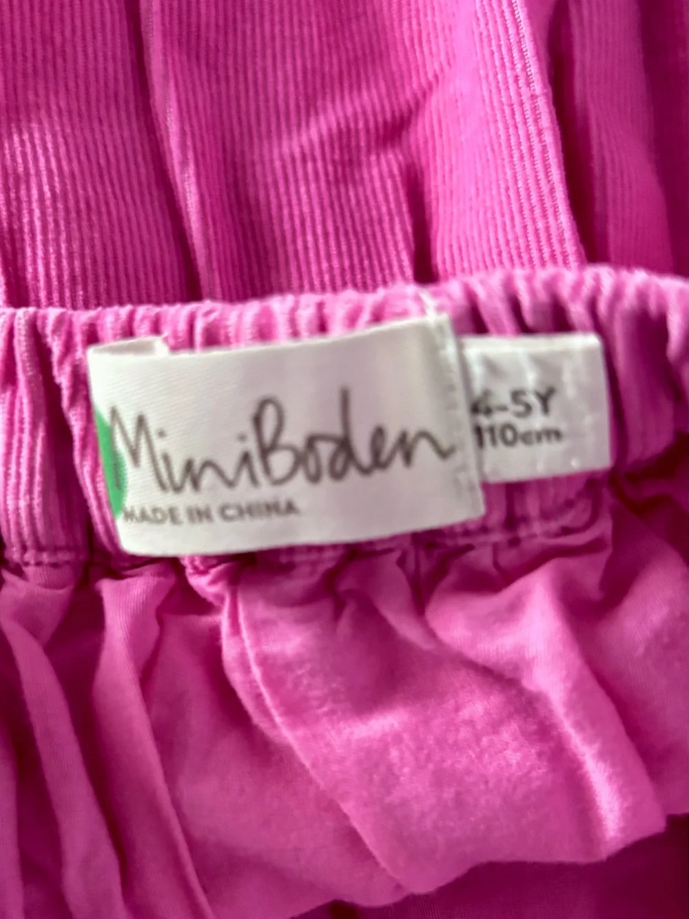 Mini Boden Girls Skirt 🦊 Medium Pink Corduroy Fox Pockets Size 4–5Y Like New
